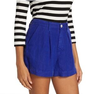 L’agence Zahari High Rise Linen Shorts Navy Size 25